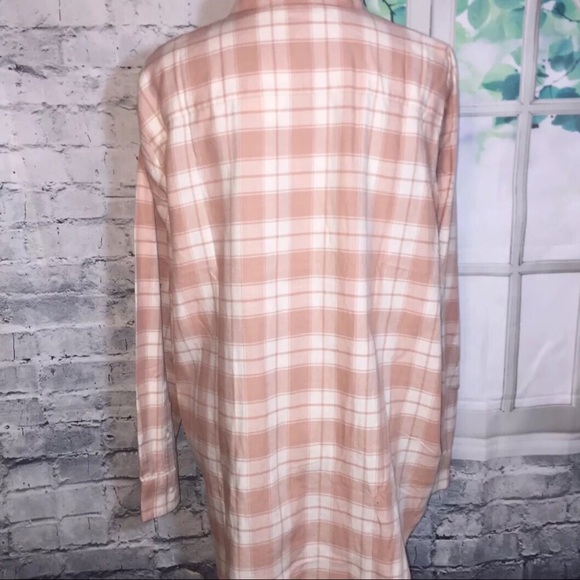 Madewell Oversized Ex Boyfriend Shirt Plaid Blush - Picture 3 of 7